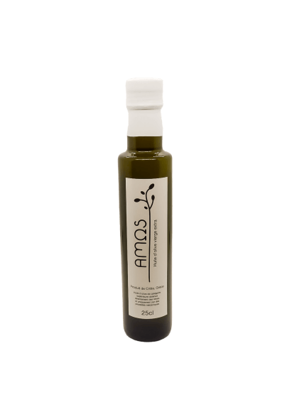 Amos Huile d’olive vierge extra 25cl– Non filtrée